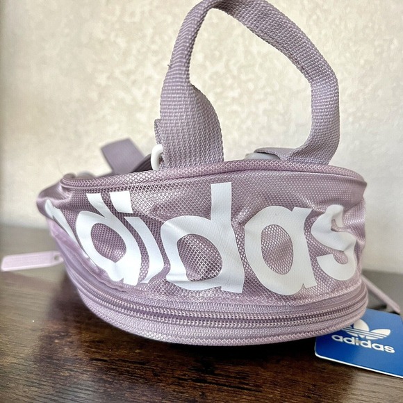 Adidas Originals Santiago Mini Backpack Pastel Purple White, Travel Sports Bag - Picture 8 of 13
